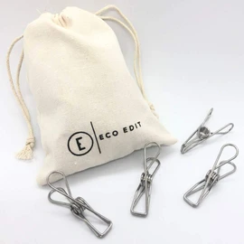 ECO EDIT The Original 316 Marine Grade Metal Laundry Pegs 40 Pack with Storage Bag | Stainless Steel Pegs | Sustainable, Stylish and Modern | Eco Friendly Design with Carbon Neutral Shipping