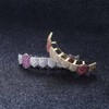 JINAO Gold Bottom 8 Teeth Grillz for Women 14K Gold