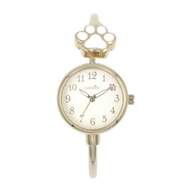 [Follow] catmint Watch Paws Bangle Watch H05024A-3 GD Women's Gold, gold