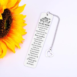 Mom Valentines Gifts - Valentines Gifts for Parents Mother Mommy Mama Bookmark Gift for Mom Birthday Gift for Mom Anniversary Gift for Mom Thanksgiving Valentines Gift for Mom from Son Daughter