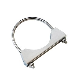 YONYONICE 4 Inch Heavy Duty 304 Stainless Steel U Bolt Exhaust Clamp for 4" OD Exhaust Tail Pipe Diameter-Corrosion Resistant Muffler Pipe Hanger Clamp,Marine pipe clamps.(1PCS)