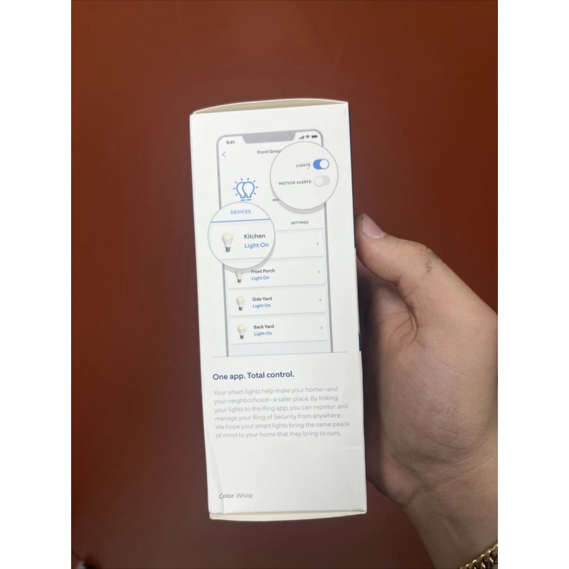 Ring A19 Smart LED Light Bulb Dimmable Neutral White 800