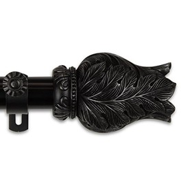 A&F Rod Décor - Swathe 1" Curtain Rod 28-48 inch - Black