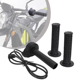 Motorcycle Throttle Grip Quick Twist Throttle Grip with 1 Pair of Handlebar Grips for Surron Sur-Ron Sur Ron X/S E-Bike Black