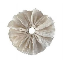 White Oversized Mesh Scrunchie for Women Stylish Black or White Lace Hair Scrunchies for a Fashionable Look Elastic ponytail Holders Large Chiffon Hair Tie with Extra Volume，Hair Elastics and Ties