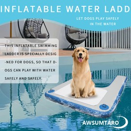 Inflatable Dog raft ramp, Water Sports Floating Platform, Swimming Pool Floating Ladder, Boat Dock ramp Ladder, Water Dog Ladder