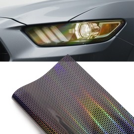 Lypumso Hex Headlight Tint Protection Film - 12 x 60 Inches Honeycomb Headlight Taillight Vinyl Tint Wrap, Self Adhesive Fog Lights Sticker Sheet Roll for Car Lights Cover (Black)