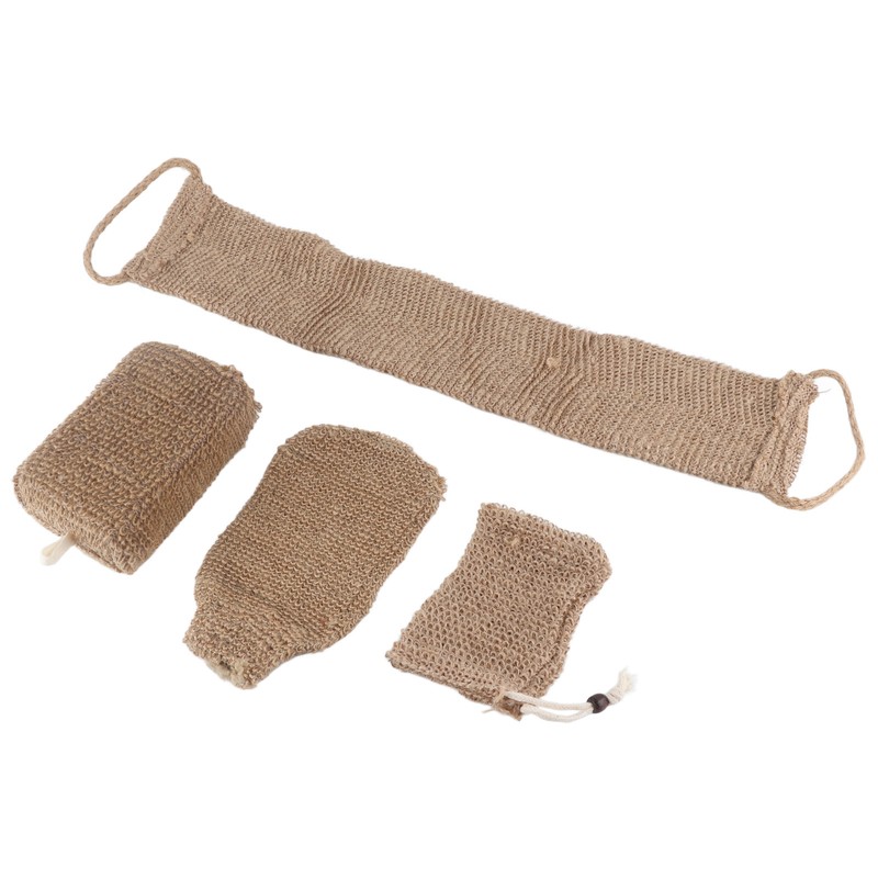 Exfoliating Jute Back Scrubber Concave Convex Surface Gift Package Jute