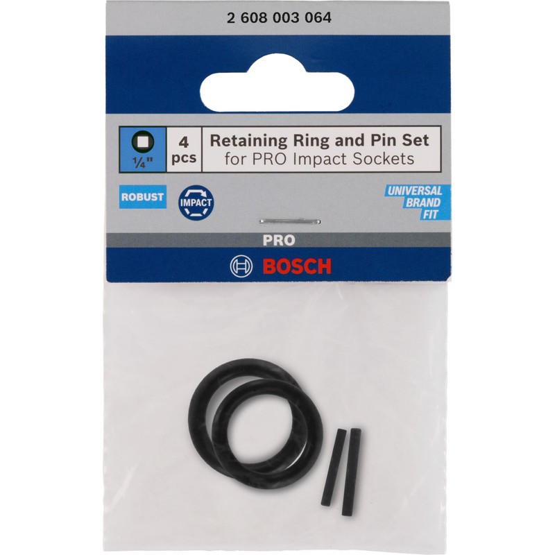 BOSCH Impact Wrench Socket Set, Insertion Angle Diameter: 0.25 inches