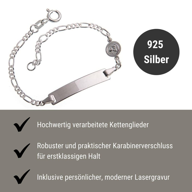 Baby and Child ID Bracelet Angel I with Engraving on