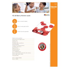 Beurer KS 19 slate kitchen scale, glass