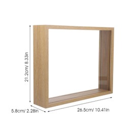STOBAZA Shadow Box Photo Frame Wooden Double-sided Specimen Storage Box Desktop Postcard Display Pressed Flowers Dried Leaf Display Table Decoration Showcase for Picture