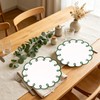 30Pcs Green Scalloped Paper Plates, Wavy Edge, 9 Inch
