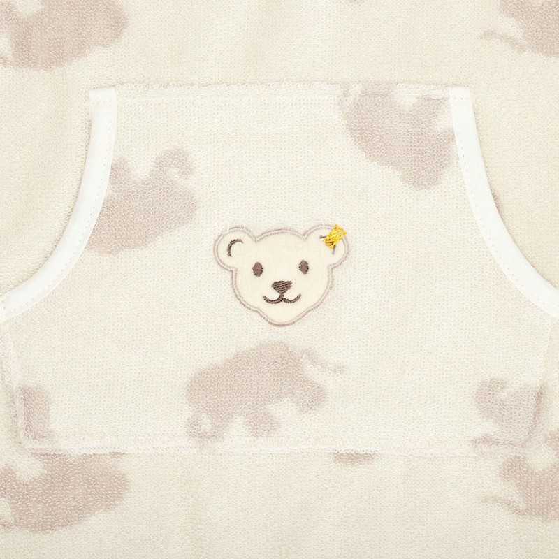 Steiff Unisex Children's Mini Basic Bath Poncho, elephant motifs