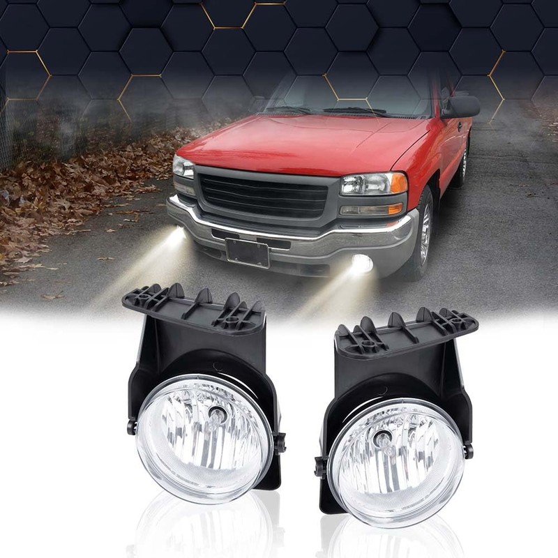 Fog Lights Pair Compatible with GMC Sierra 1500 2500 3500