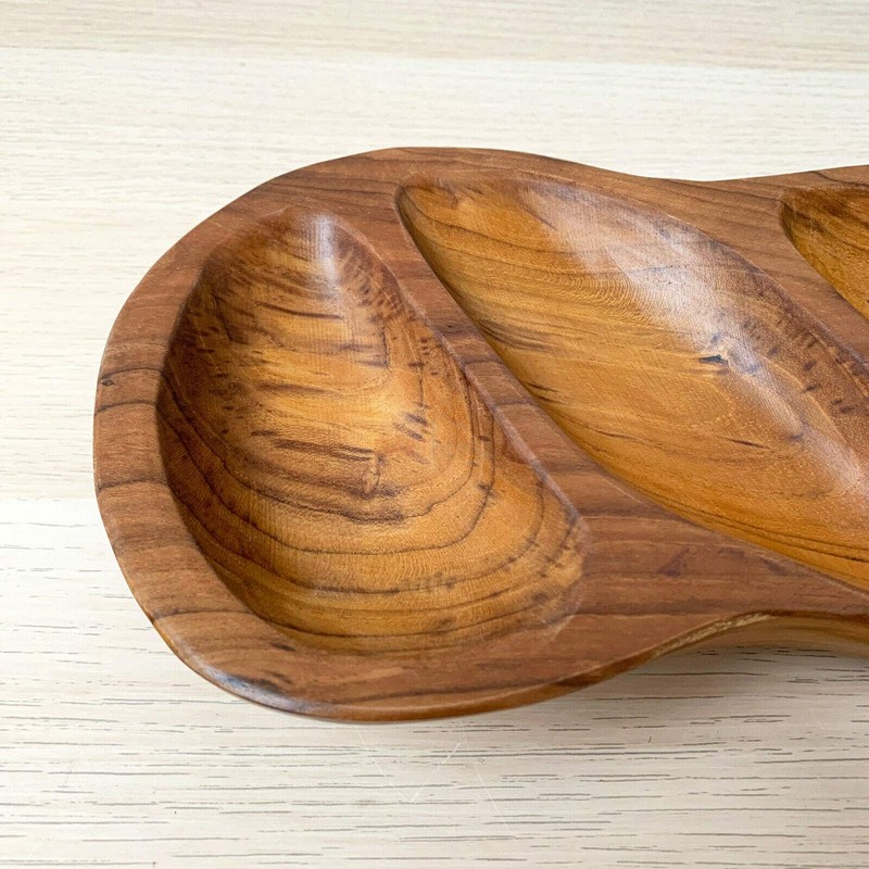 Vintage Teak Root Wood Oval Cheese Tapas Antipasti Party Platter