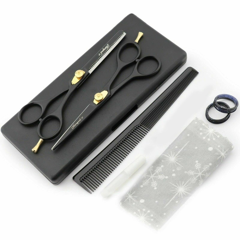 Haryali London Professional Hairdressing Scissors Set with Adjustable Screw Texture