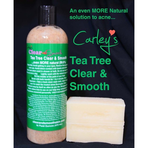 Natural Acne Solution Clear & Smooth TEA TREE      NO Benzoyl Peroxide