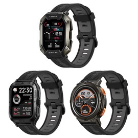 Wrist Strap for KOSPET Tank M1 Pro/M1/M2/T2 Smart Watch Bands, Replacement Wristband Compatible for AMAZTIM C20 Pro/C20/M2/T2 Soft Silicone Watch Band Adjustable Wristband Bracelet (For M1/M1