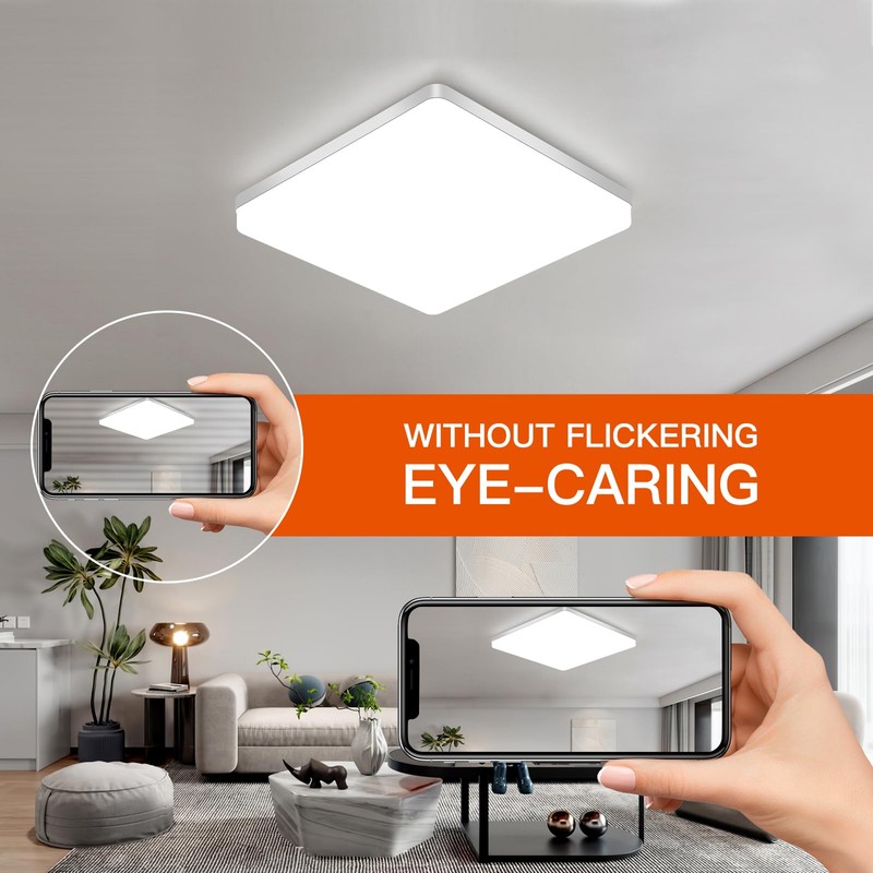 Riserva Square LED Ceiling Light 48W, LED Ceiling Lamp, IP44