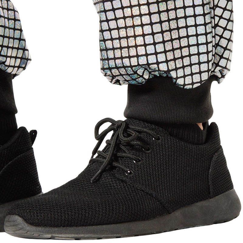 dressforfun Men's Costume Retro 80s 90s Disco Jogging Suit, silver