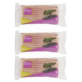 M02065x3 MOREZMORE 3lb Super Sculpey Beige Oven Bake Polymer Clay
