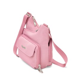 Baggallini Criss Cross 10x11 Crossbody Women Lightweight Water-Resistant Nylon Travel Bag W/RFID & Quick Access Pockets