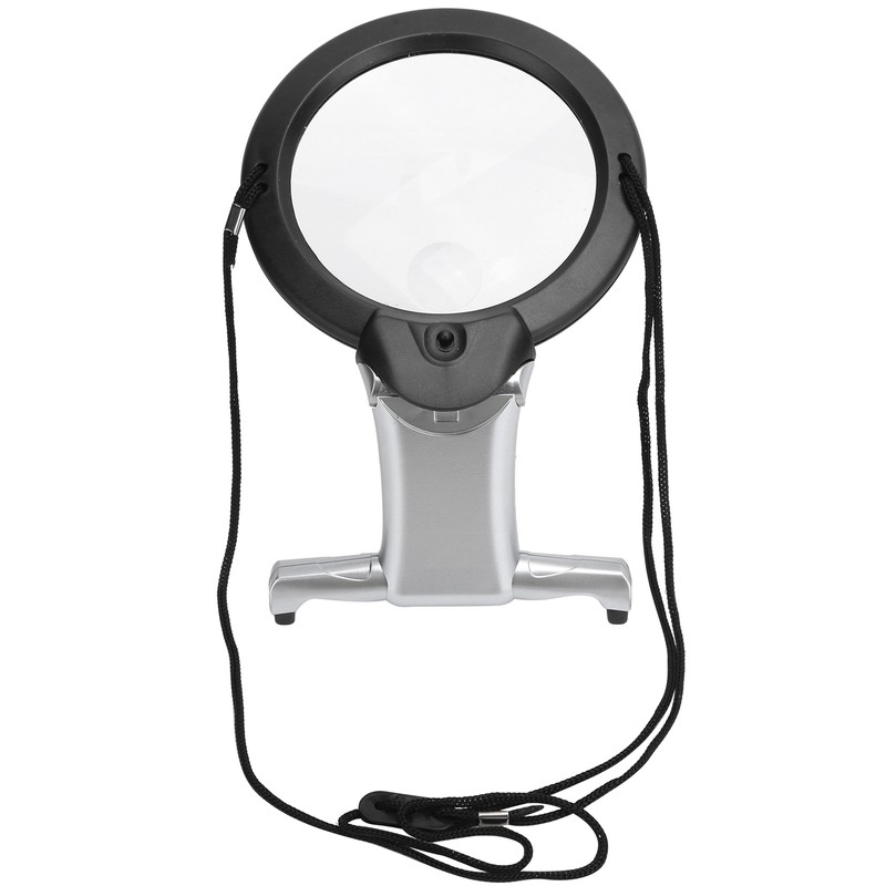 26X Dual LED Reading Magnifier Handheld Neck Wearing MultiFunction Table