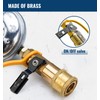 CALPOSE Propane Regulator with Quick Connect Fittings and ON/Off Valve