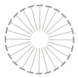 100 Pieces Stainless Steel T-Pins with Clear Box, 53mm/2 inch