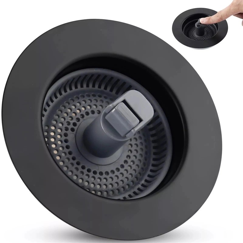 Hygie Rinse Upgraded 3 in 1 Kitchen Sink Drain Strainer