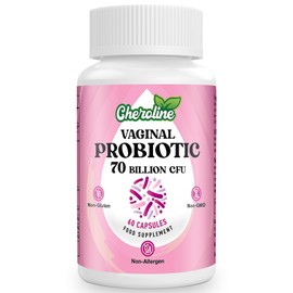 Cheroline Vaginal Probiotics for Women, 70 Billion CFU, 7 Strains with Prebiotic Blend, 13-in-1 Probiotic for PH Balance, Vaginal, Urinary & Immune Health, 60 Vegan Capsules (60 Count (Pack of 1))