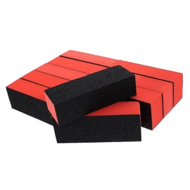 Baluue 10pcs Nail Polishing Sponge Buffer High Elasticity Sided Nail Finishing Blocks for Manicure for Professional and Home Use Black