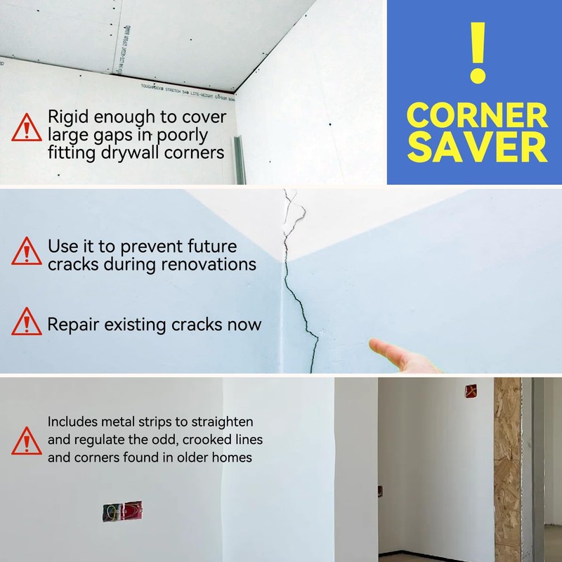 UNRUNFO Drywall Corner Tape - Inside Corner Drywall Tape Metal