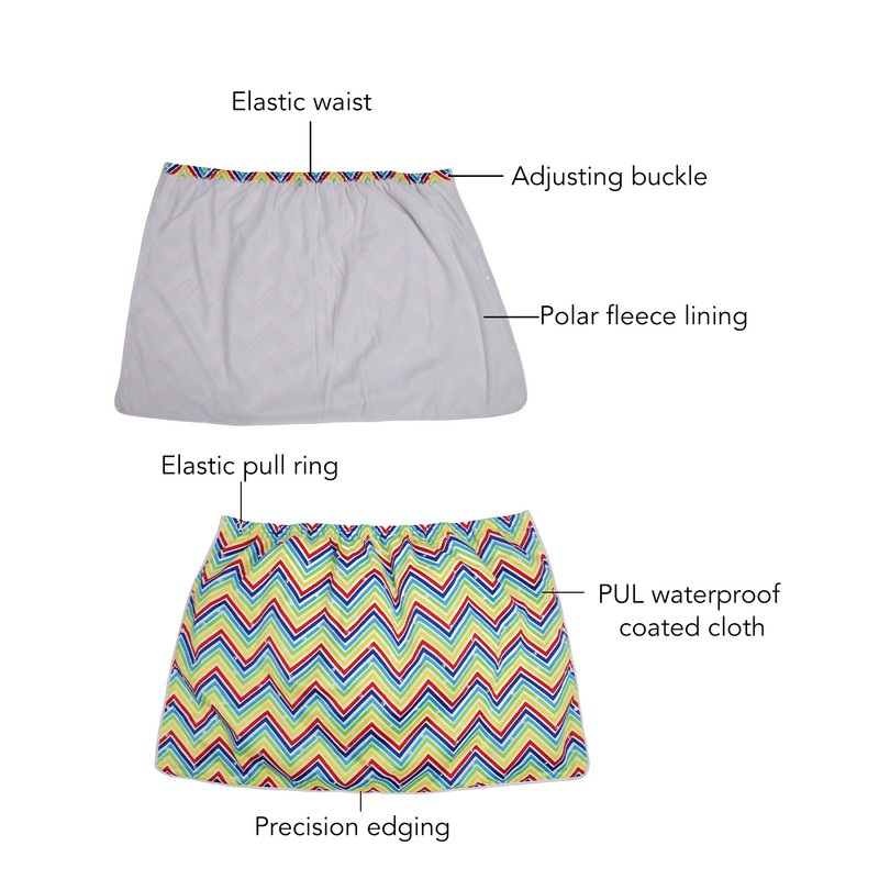 Diaper Skirt Reusable Washable Plush Short Leak Proof Waterproof Diaper