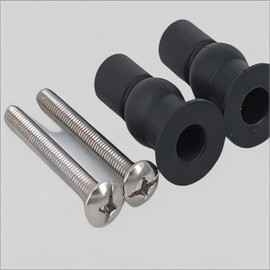 4 Pieces Toilet Seat Fixed, Toilet Seat Attachments, Toilet Seat Fixed Screw, for Toilet Seats, General Toilet Seats, Toilet Lid, Used (Black)