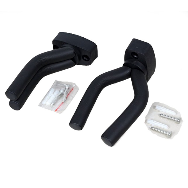 Tioamy 2 Pack Guitar Wall Hanger Stand, Non-Marring Rubber Coated,