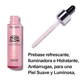 Face Primer by Revlon, PhotoReady Rose Glow Face Makeup for All Skin Types, Hydrates, Illuminates & Moisturizes, Infused with Quartz and Hydrating Oil Beads, Rose Quartz, 1 Fl Oz
