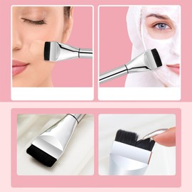 Foundation Brush for Liquid Makeup,2 Pcs Ultra Thin Foundation Brush,Liquid Foundation Brush,Flat Top Foundation Brush,Liquid Powder Brush,Ultra Thin Concealer Brush for Liquid Cream Foundation Powder