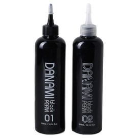 Scented, alkaline-free Tanami Black Perm Agent 1 + 2 Perm Agent 600ml, 1 piece / 향기좋은 무알카리 다나미 블랙 펌제 1제+2제 파마약 600ml, 1개