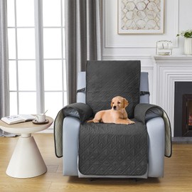 RBSC Home Small Recliner Chair Covers Dark Gray 23 Inch Waterproof Recliner Covers Lazy Boy Slipcover Chair Covers for Pets Baby Dogs Cats and Kids Washable
