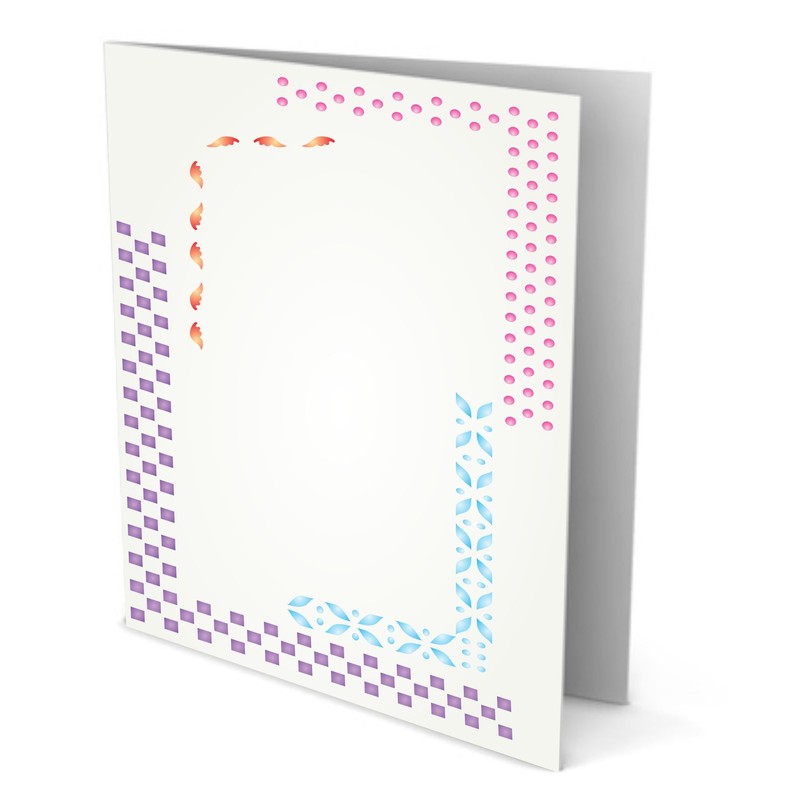 Border Stencil - 8 x 10 cm (S) - Reusable