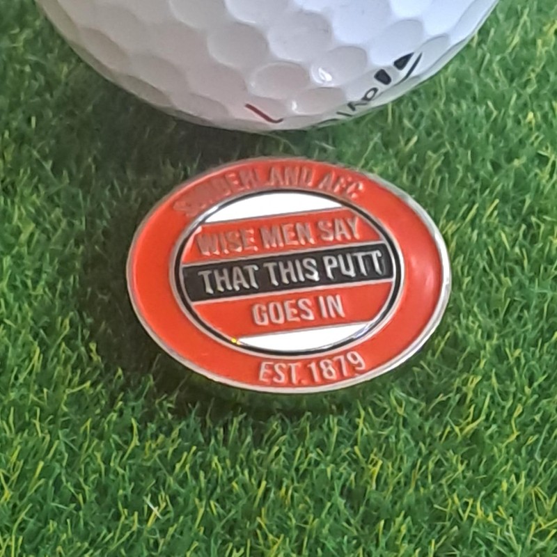Sunderland Metal Golf Ball Marker with Magnetic Cap Clip