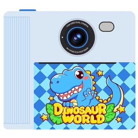 TEKFUN Kids Instant Print Camera, Dinosaurs Christmas Birthday Gifts for Boys, Selfie 1080P Digital Camera Toys for Age 3 4 5 6 7 8, Toddler Portable Travel Camera with 32GB Card, Baby Blue