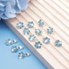 YISSION 20Pcs Mini Rhinestone Flower Hair Clips Cute Blue Hair