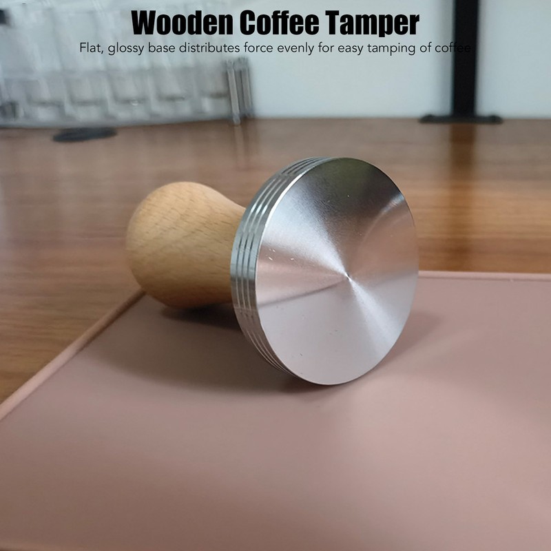 Wooden Coffee Tamper Food Grade Rustproof Easy To Clean Heavy