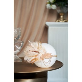 BABEYOND 1920s Headpiece Flapper Headband - Roaring 20's Sequined Showgirl Hair Band with Feather (Champagne)