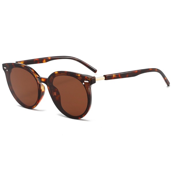 Long Keeper Womens Round Sunglasses - Trendy Classic Round Cat