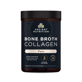 Ancient Nutrition Collagen Powder, Bone Broth Collagen, Pure, Hydrolyzed Multi Collagen Peptides, Supports Skin and Nails, Joint Supplement, 30 Servings, 15.9oz