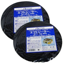 Nitoms EE-1010 Airtight Seal for Residential Use EE-1010, Thickness 0.4 x Width 0.4 inches (10 mm) x Width 0.4 inches (10 mm) x Length 16.4 ft (5 m), Set of 2, Made in Japan, Waterproof, Durable, Heat